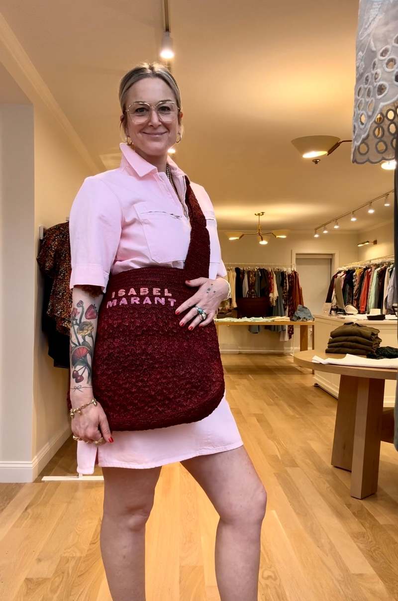 isabel marant etoile Praia Medium Shoulder Bag - Dark Plum