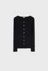 Silk Laundry Ribbed Cardigan - Black - Thumbnail 4