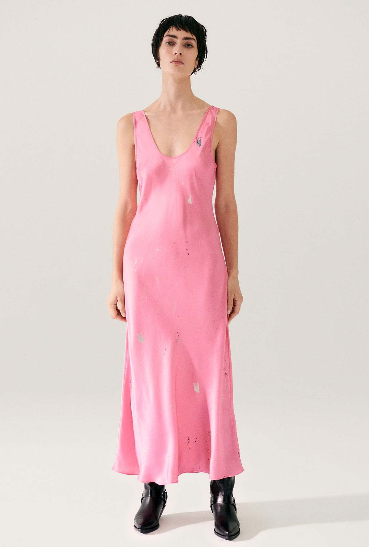 Silk Laundry Scoop Neck Dress - Hog Wash - Image 1 of 5