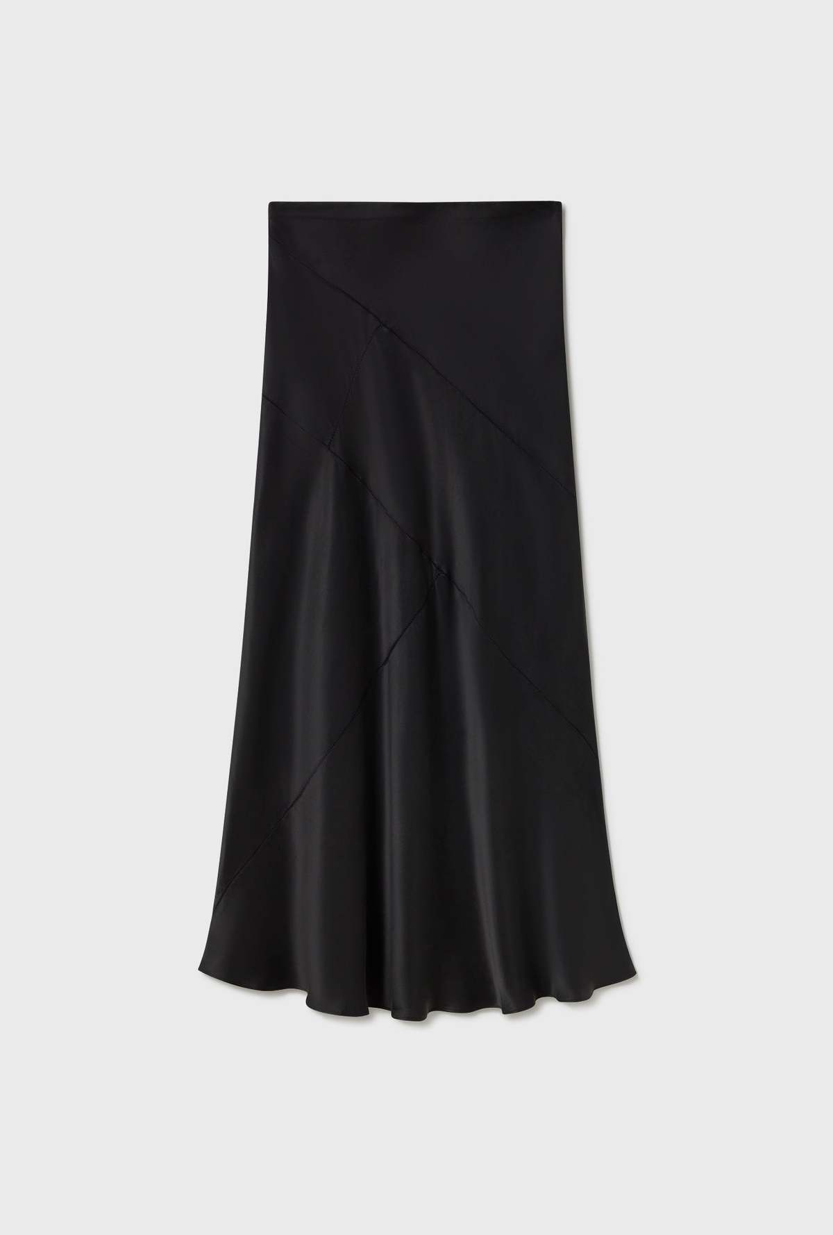 Long Bias Cut Skirt Slate main image 1