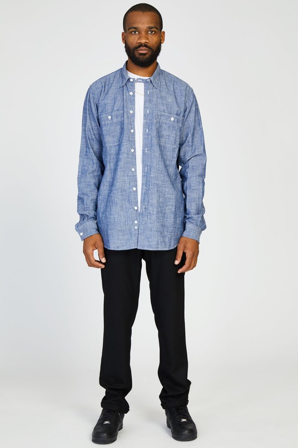 PRESIDENTS MISSOURI JAPANESE SELVEDGE CHAMBRAY SHIRT - INDIGO
