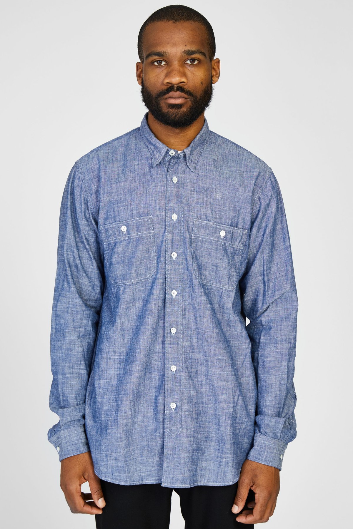 PRESIDENTS MISSOURI JAPANESE SELVEDGE CHAMBRAY SHIRT - INDIGO - Image 2 of 6