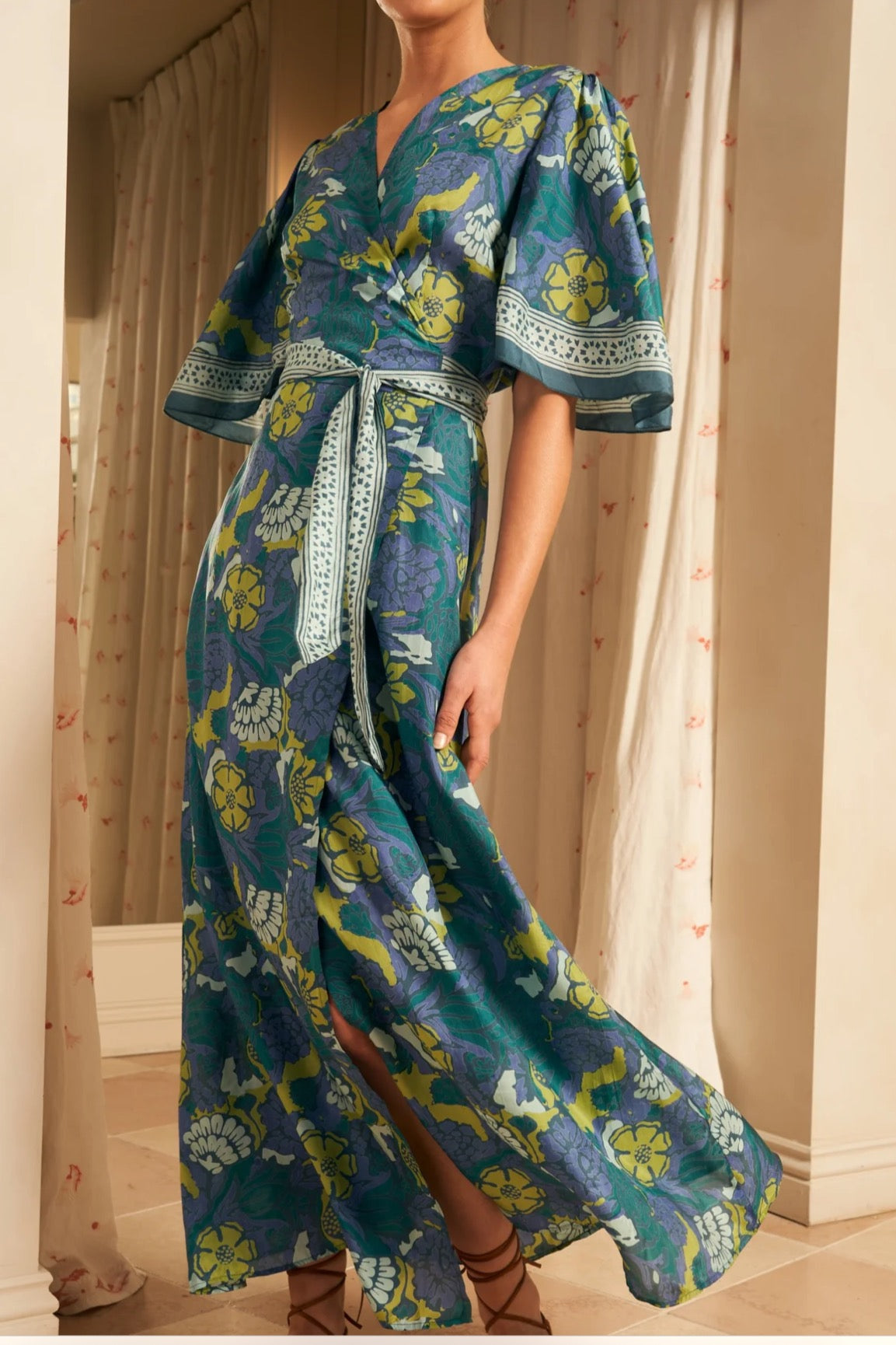 Hannah Artwear ANTONIA WRAP DRESS - ALSIO INDIGO