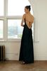 Jacoba Jane Whitney Silk Satin Evening Gown - Black - Thumbnail 8