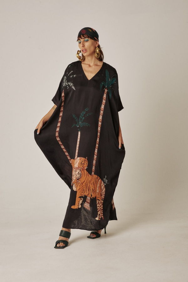 Carolina K Xim Kaftan - Tigers Palm Black