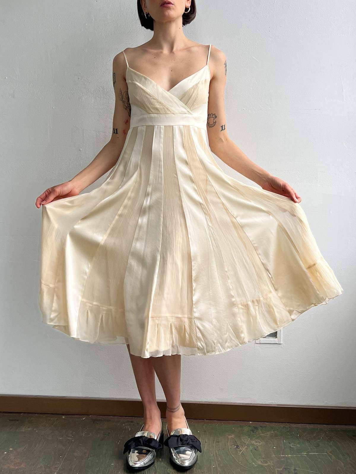 yellow satin maxi dress Dream Sight Lace Satin Maxi Dress