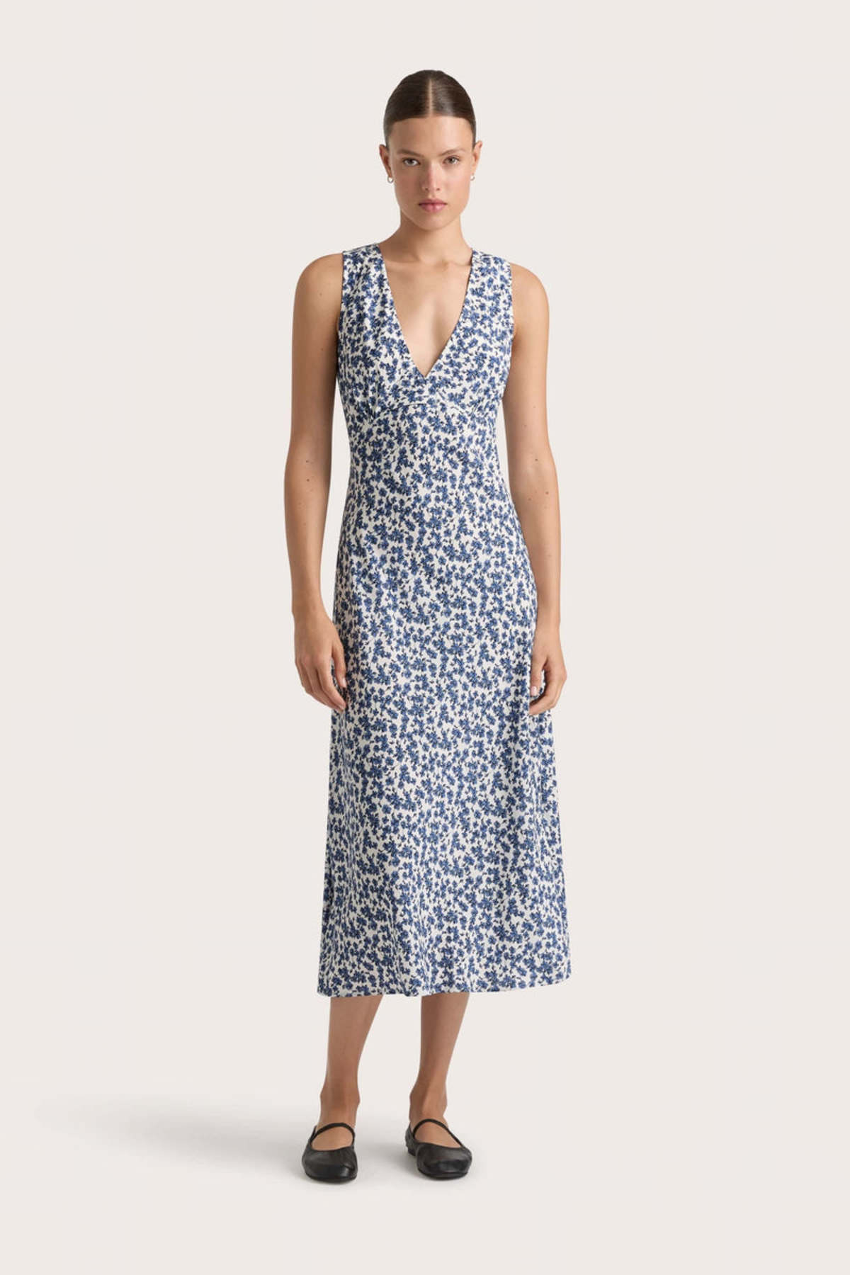 leilani blue maxi dress Satin Bow Bardot Sheath Maxi Dress - Ice Blue main image 1