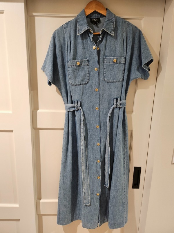 apc denim shirt dress A.P.C.Aurelia Dress Indigo Denim Robe