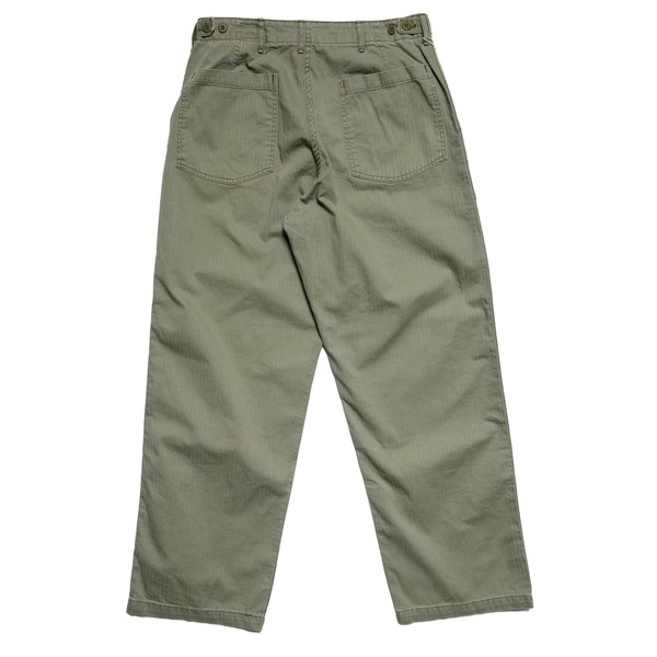 Orslow Herringbone Summer Fatigue Pants - Green | Garmentory