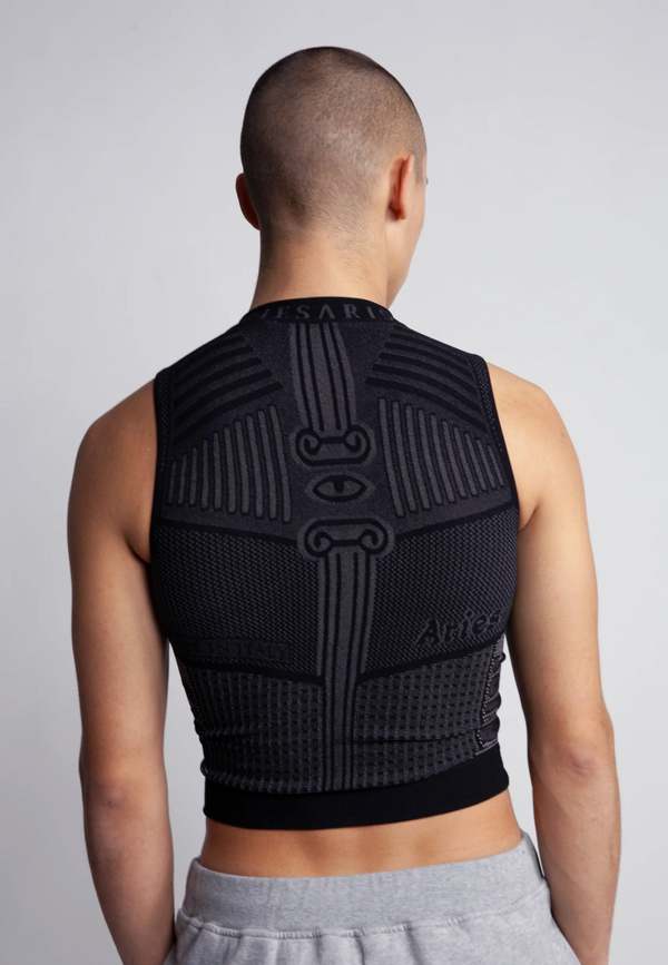 トップス Aries Slashed Vest Aries Arise Base Layer Vest - Black/Grey | Garmentory