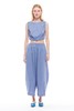 Toit Volant Zoe Crop Top - Blue/White - Thumbnail 1