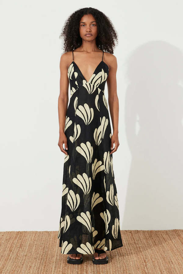 Zulu Zephyr Linen Dress Palm Garmentory