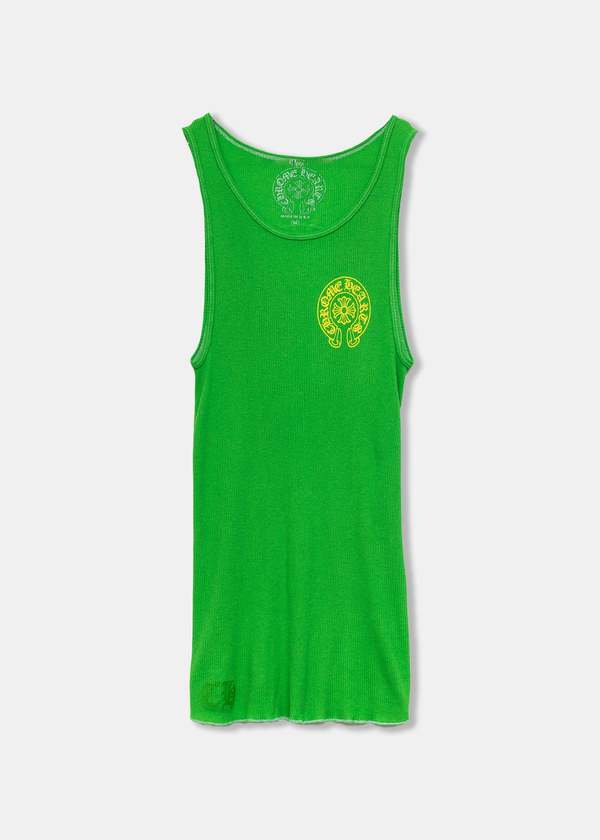 chrome hearts Chrome Hearts Logo Tank Top - Green | Garmentory