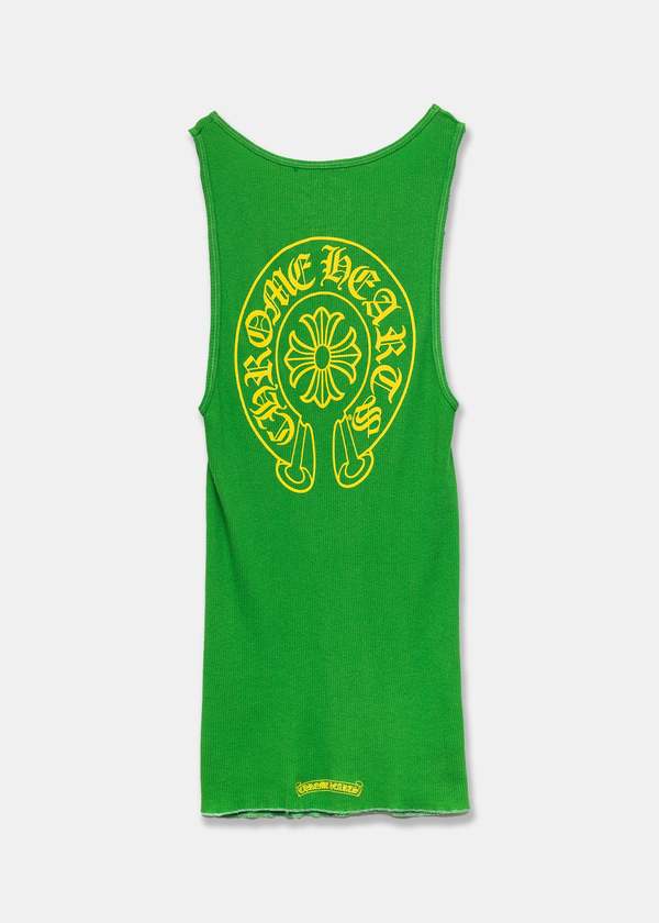 chrome hearts Chrome Hearts Logo Tank Top - Green | Garmentory