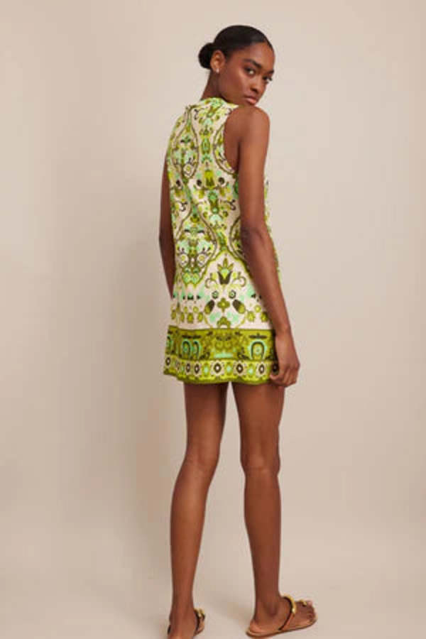 Cara Cara Mackenzie Dress - Damask Green | Garmentory