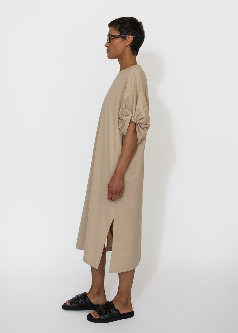 SAYAKA DAVIS Tucked Cocoon Dress ダークネイビー Tucked Cocoon Dress in Eggplant – SAYAKA DAVIS NEW YORK