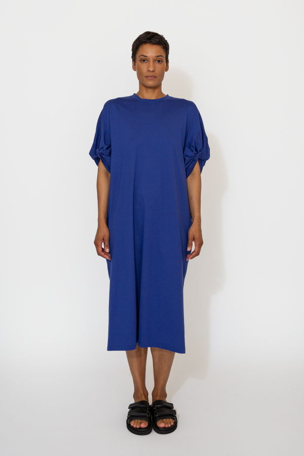 SAYAKA DAVIS NEW YORK Twisted Sleeve Dress - Ultramarine