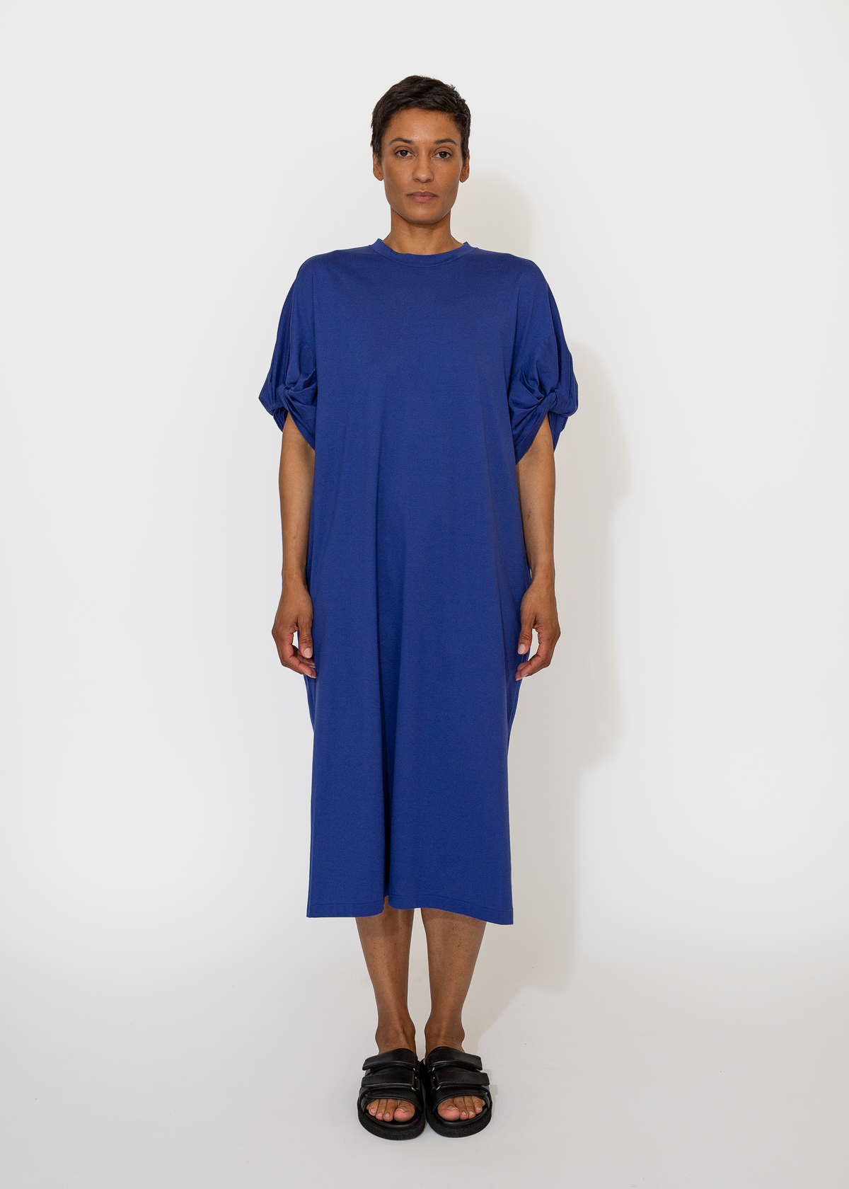 SAYAKA DAVIS NEW YORK Twisted Sleeve Dress - Ultramarine - Image 1 of 9