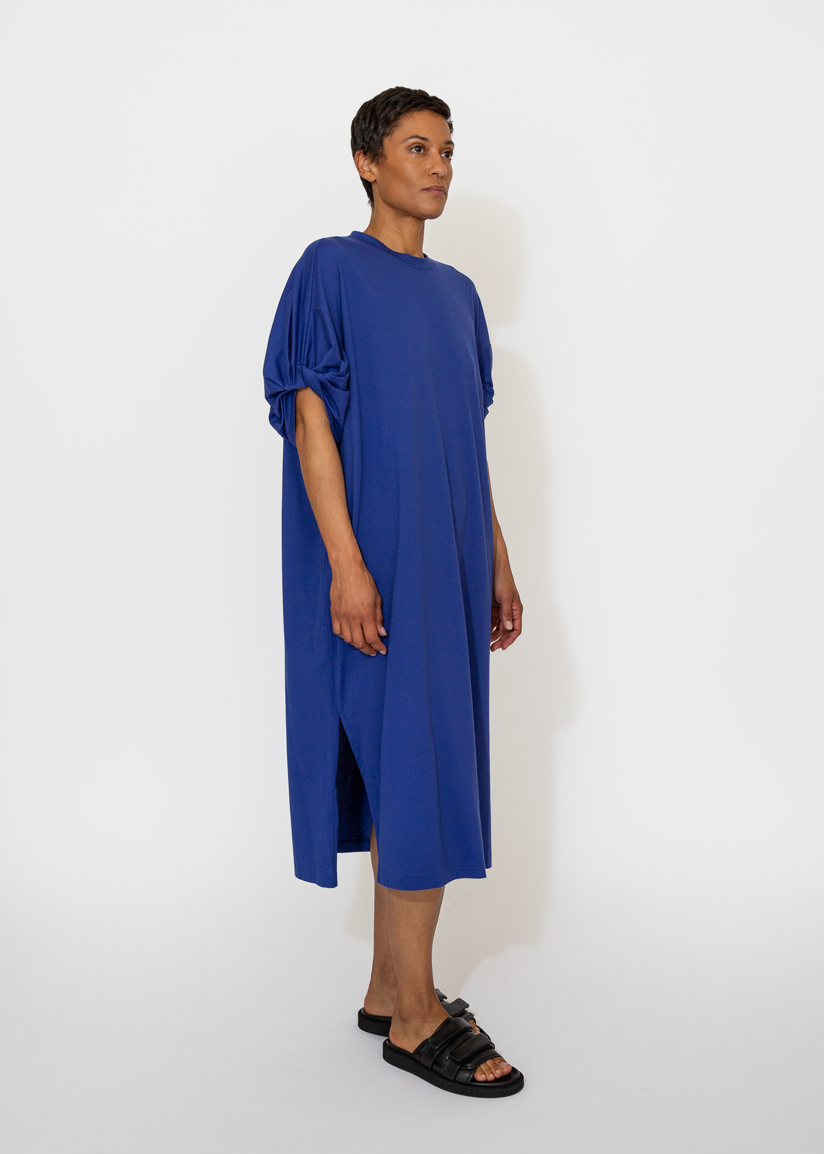 SAYAKA DAVIS NEW YORK Twisted Sleeve Dress - Ultramarine - Image 8 of 9