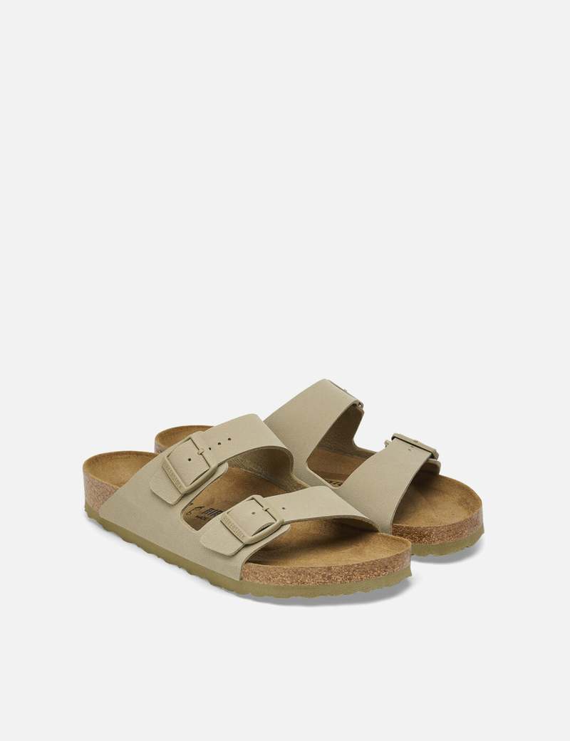 Birkenstock Women's Arizona Narrow Birko flor Sandals - Faded Khaki