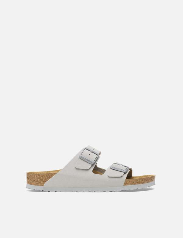 Birkenstock Women's Arizona Narrow Birko flor Sandals - Stone Coin Grey