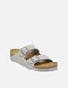 Birkenstock Women's Arizona Narrow Birko flor Sandals - Stone Coin Grey - Thumbnail 5