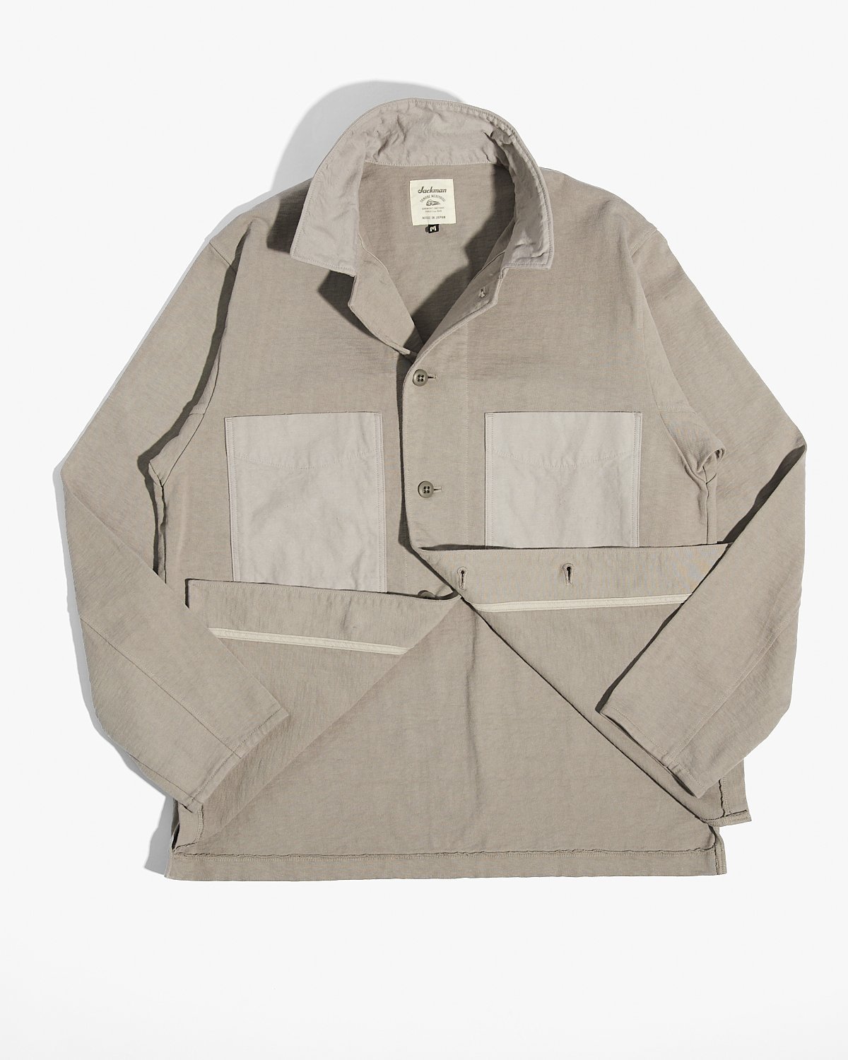 Jackman Dotsume BB Shirt - Solid Grey | Garmentory