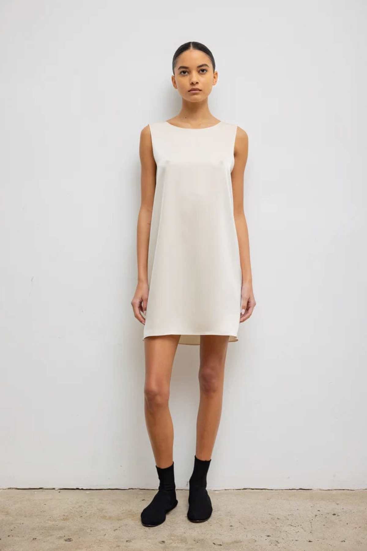 Leset Barb Sleeveless Mini Dress - Creme | Garmentory