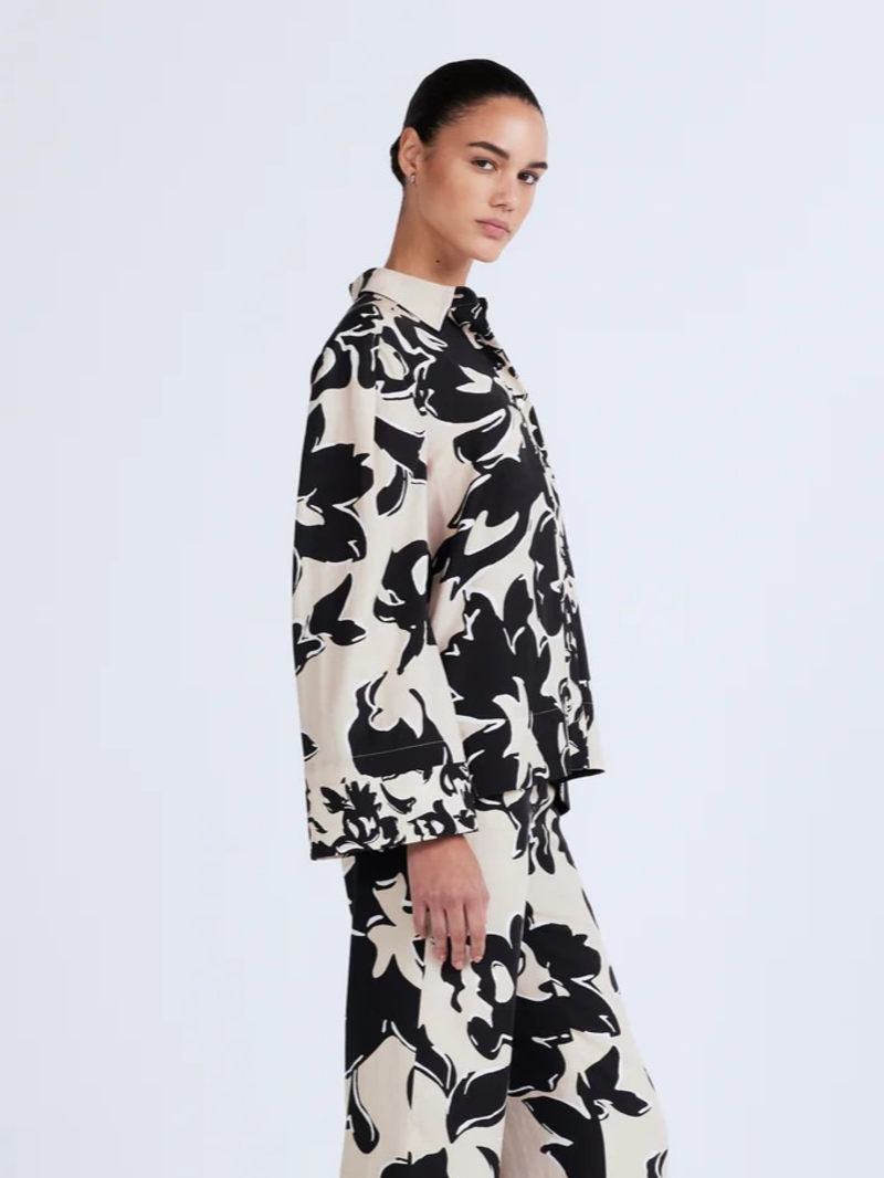 Derek Lam Lacey Button Down Shirt - Safari Multi | Garmentory