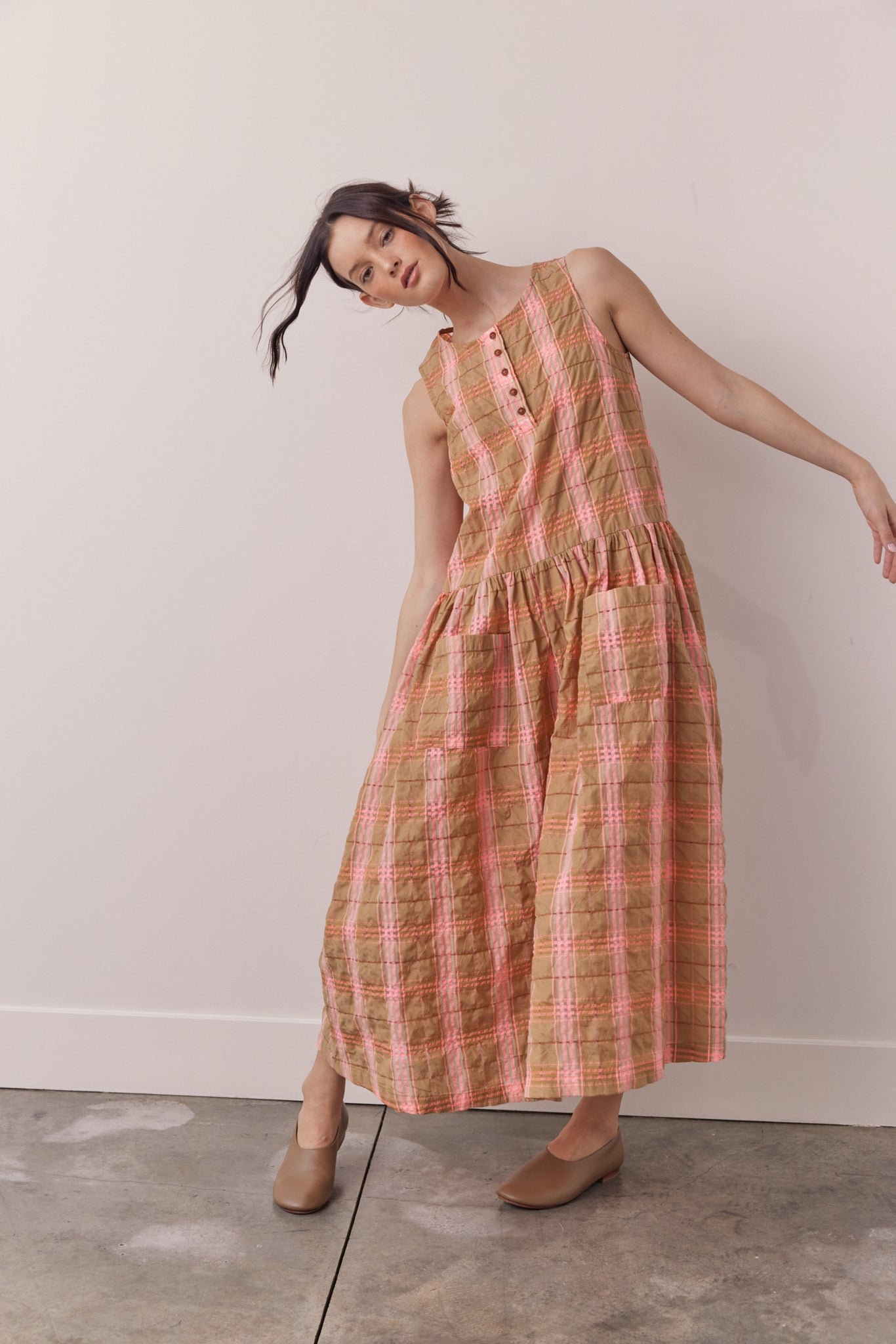 uo sparks fly tiered midi dress Garden Party Tiered Frill Midi Dress Blush