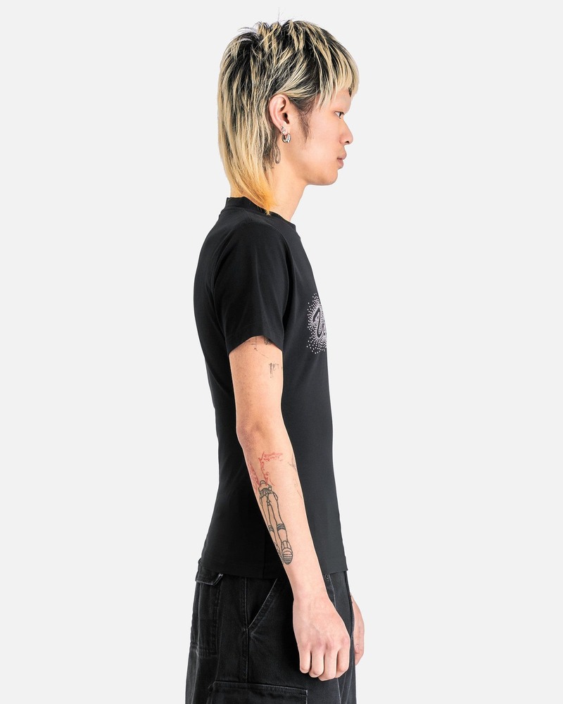 【関税込み】VETEMENTS ブラック Bling Logo Tシャツ Vetements Bling Logo Fitted T-Shirt - Black | Garmentory