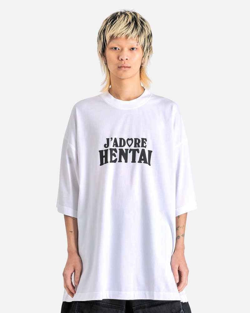 可愛い VETEMENTS ヴェトモン HENTAI T-SHIRT Vetements Hentai T-Shirt - White | Garmentory