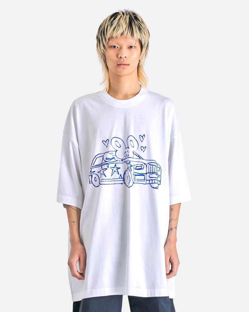 Vetements Scribbled Car/Heart T-Shirt - White | Garmentory