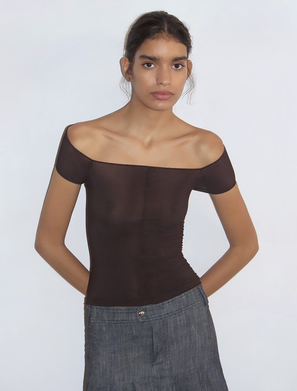 Paloma Wool Emy Multiposition Top - Brown | Garmentory