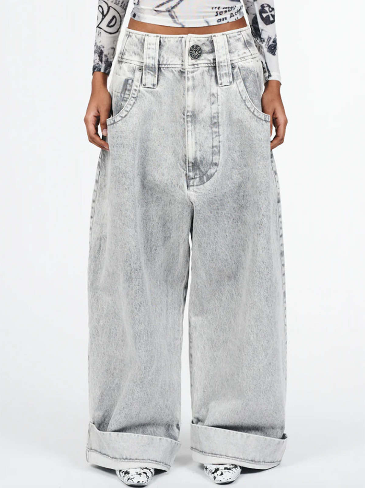 Vaquera Baby Jeans - Grey Wash | Garmentory