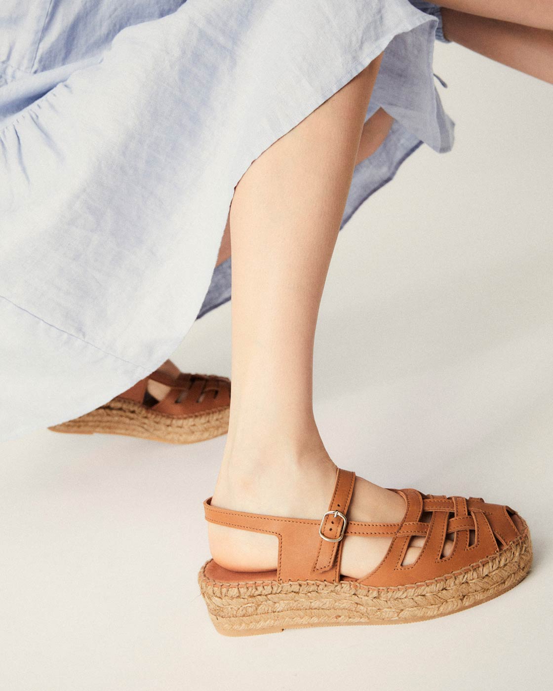 Naguisa Espadrilles - Thalis Light Brown | Garmentory