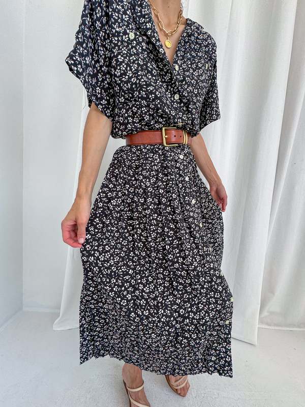navy blue dress for baby girl boho floral dress 90s grunge dress 90s flowy dress by bohokimono main image 0