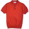 Fresh Weller Extra Fine Cotton Knitted Polo - Orange - Thumbnail 1