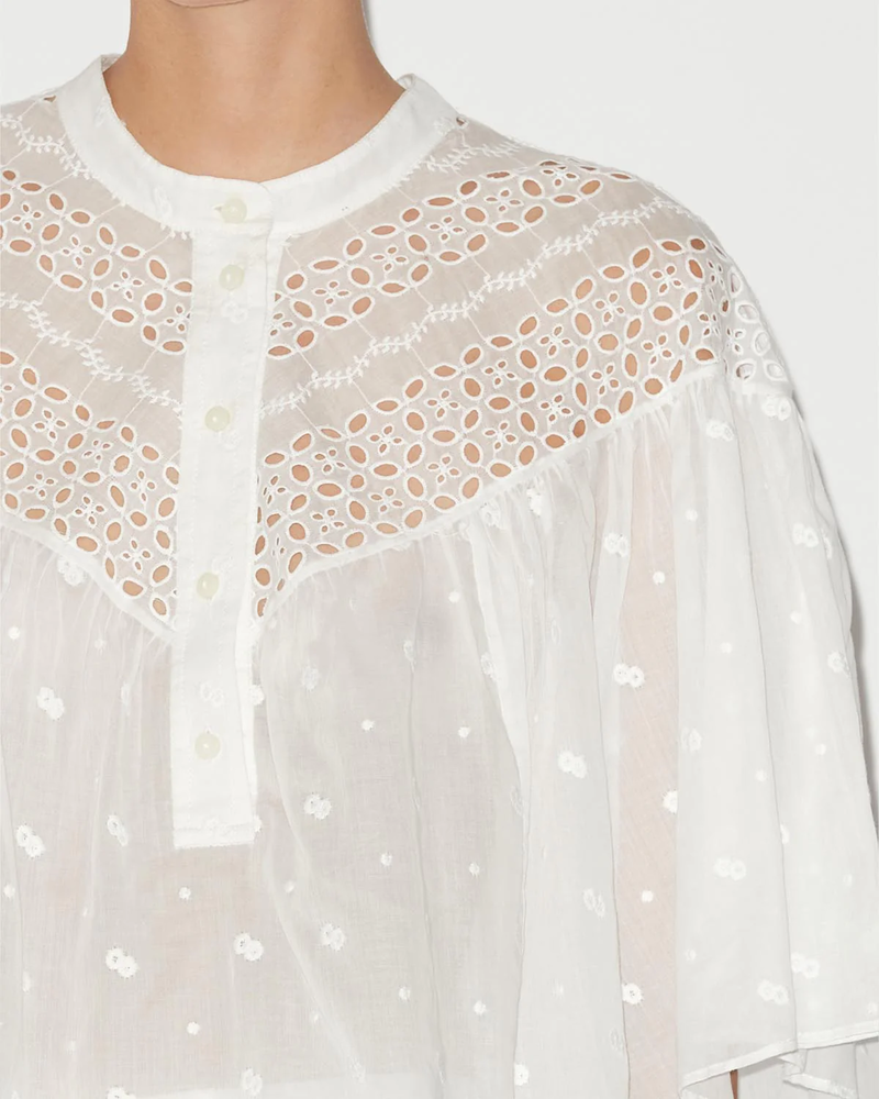 【Marant Etoile】 Safiアシンメトリーレーストップ Marant Etoile Safi asymmetric lace top Isabel Marant Etoile