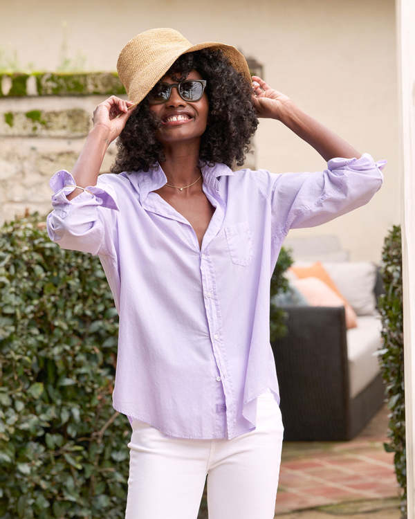 Frank & Eileen Eileen Button Up - Lilac | Garmentory