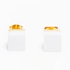 MING YU WANG Cubic Earrings - White Agate - Thumbnail 2