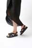 Souliers Martinez Telva Leather Sandal - Black - Thumbnail 1