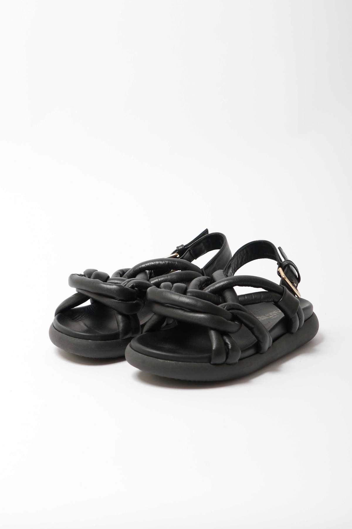 Souliers Martinez Telva Leather Sandal - Black - Image 6 of 6