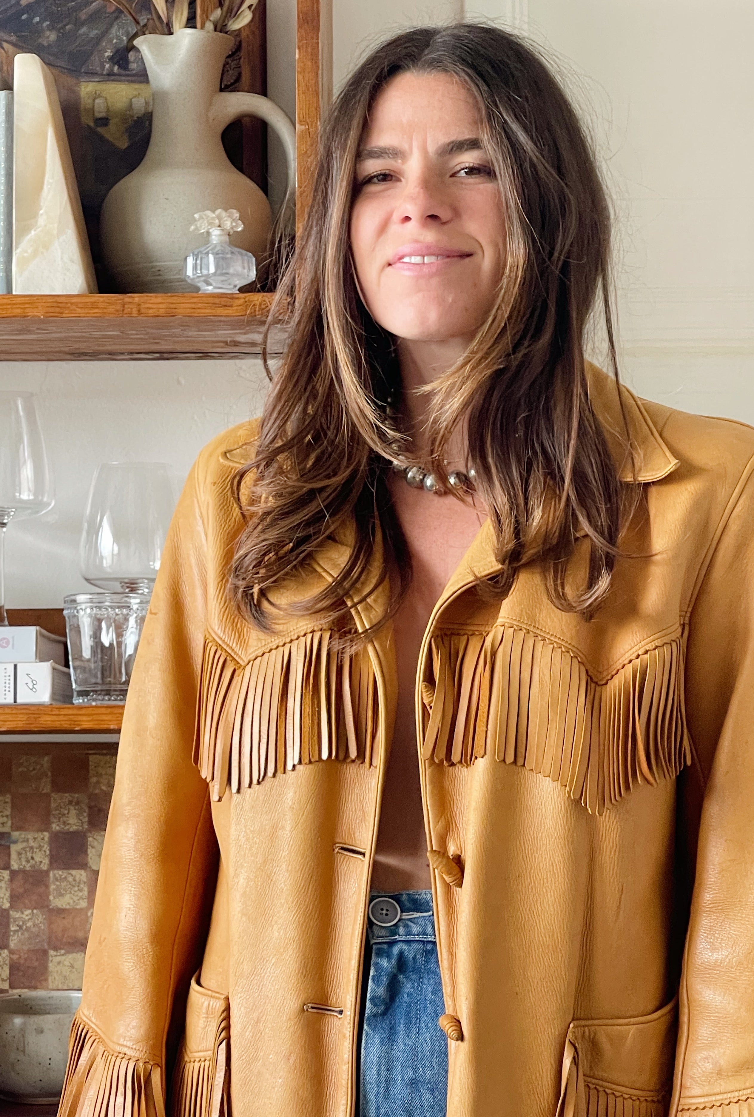 1960s fringe leather jacket