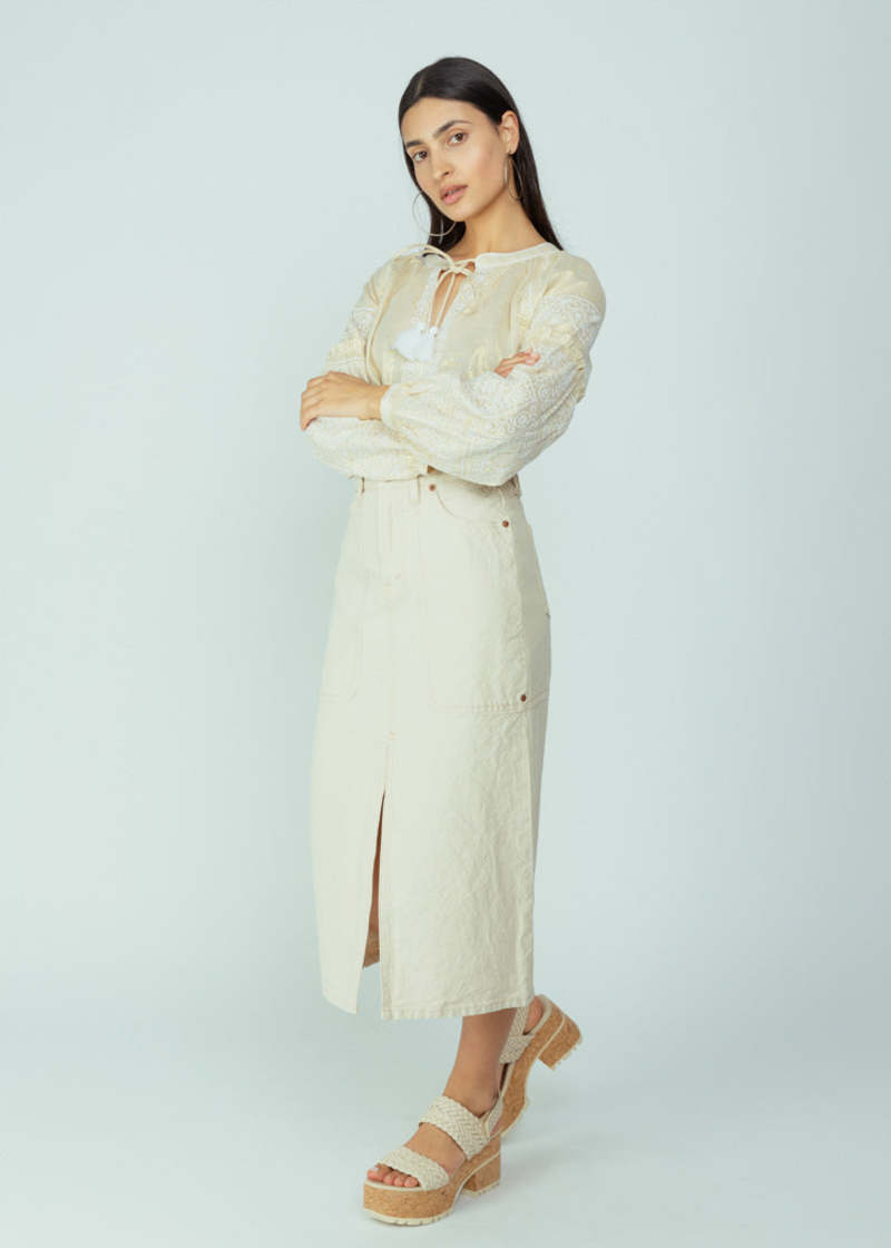 B Sides Hill Skirt - Mere White