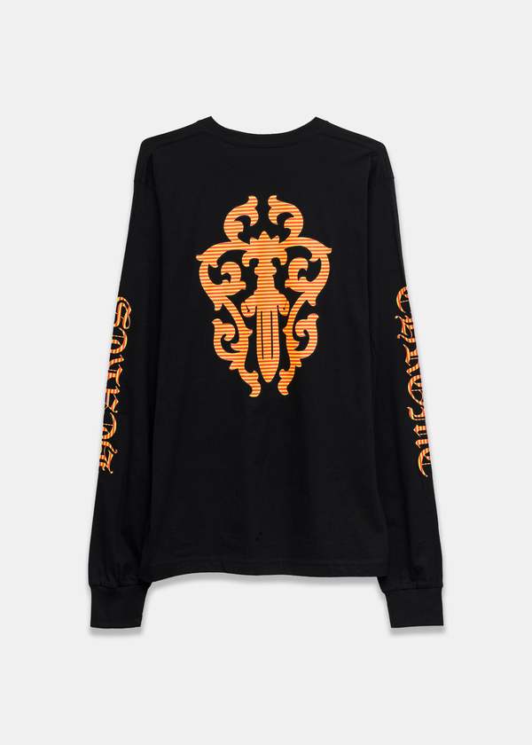 Chrome Hearts Dagger LS - Black/Red Yellow Stripe | Garmentory