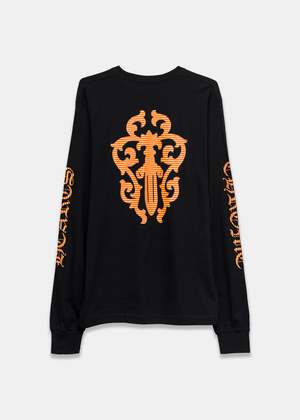 Chrome Hearts Dagger LS - Black/Red Yellow Stripe | Garmentory