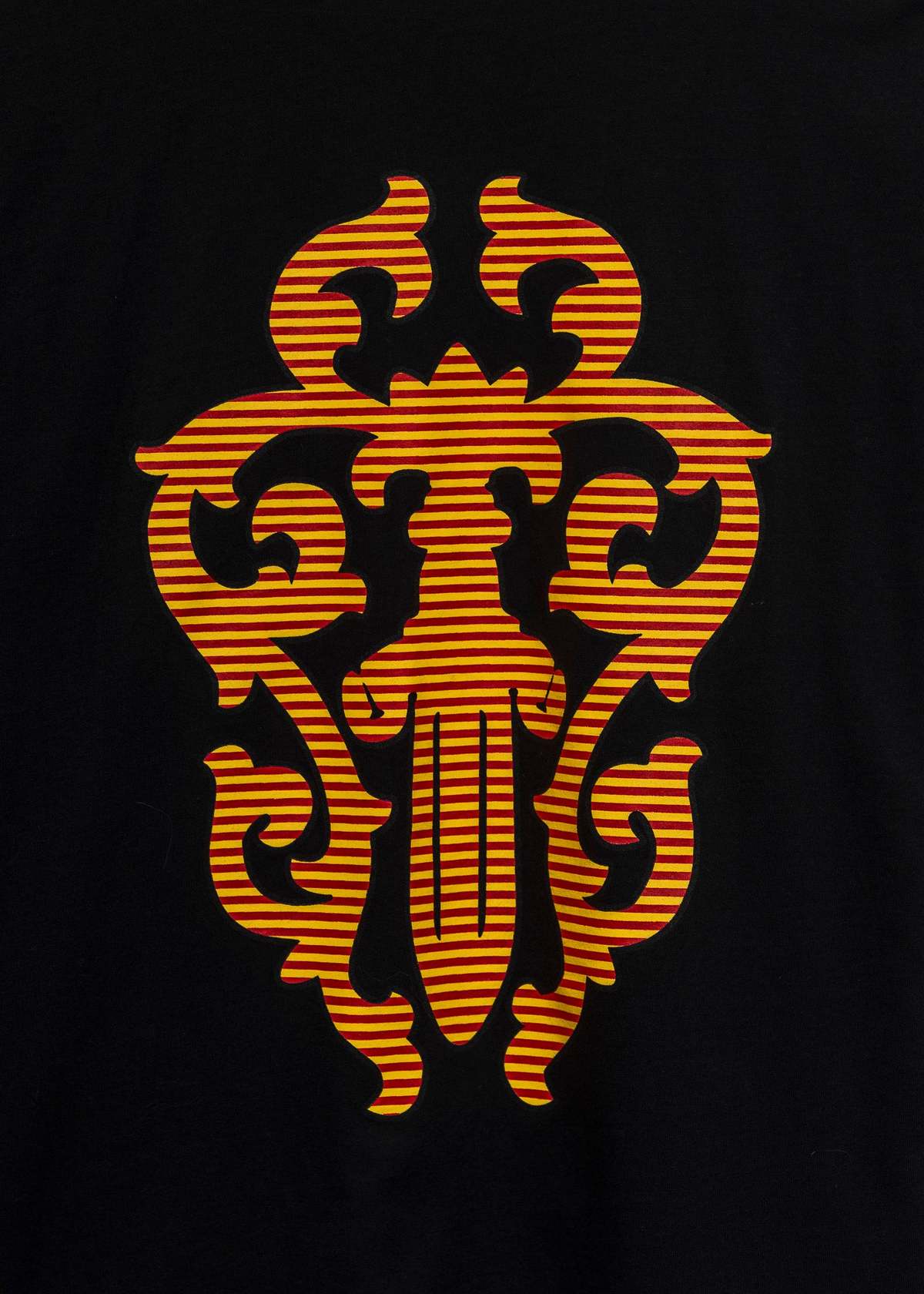 【CHROME HEARTS】V89 DAGGER L/S T-SHIRT \"NAVY/YELLOW\" V89 Dagger L/S T-Shirt 