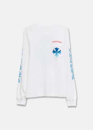 chrome hearts Harajuku Exclusive T shirt - White Blue LS | Garmentory