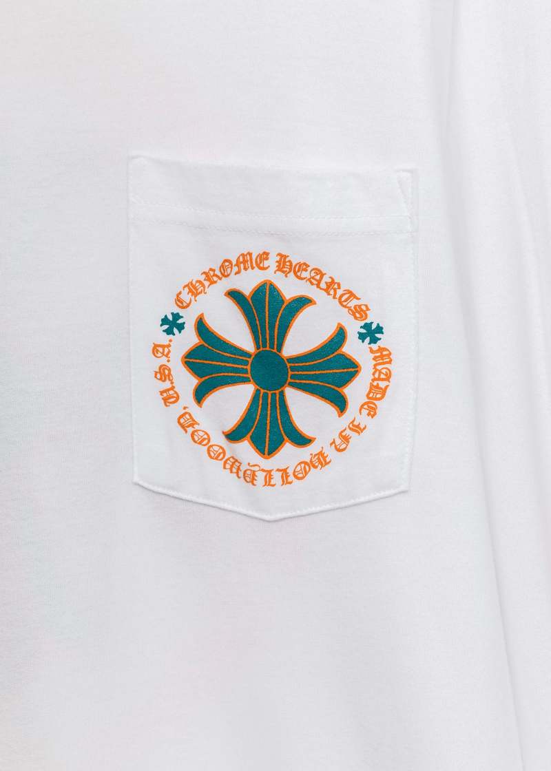 Chrome Hearts Miami Aqua Orange Basel Longsleeve - White
